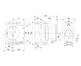 Oběhové čerpadlo Grundfos MAGNA1 40-40 F 220 230V PN6/10 - náčrtek s rozměry